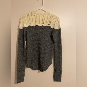 Free People Cream Knit Sweater